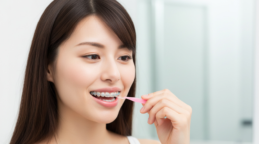 顎間ゴムの使用について